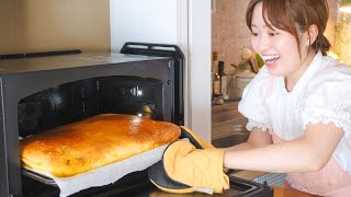 - 海外でバズってる謎の超巨大パンを作ってみた!!