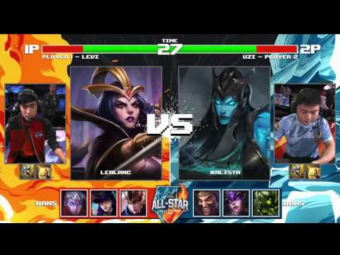 All star 2016 Bacelona ||Levi vs Uzi || Leblanc vs Kalista || full HD