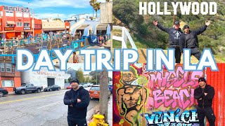 WALKING UPTO THE HOLLYWOOD SIGN | MUSCLE BEACH VENICE TOUR
