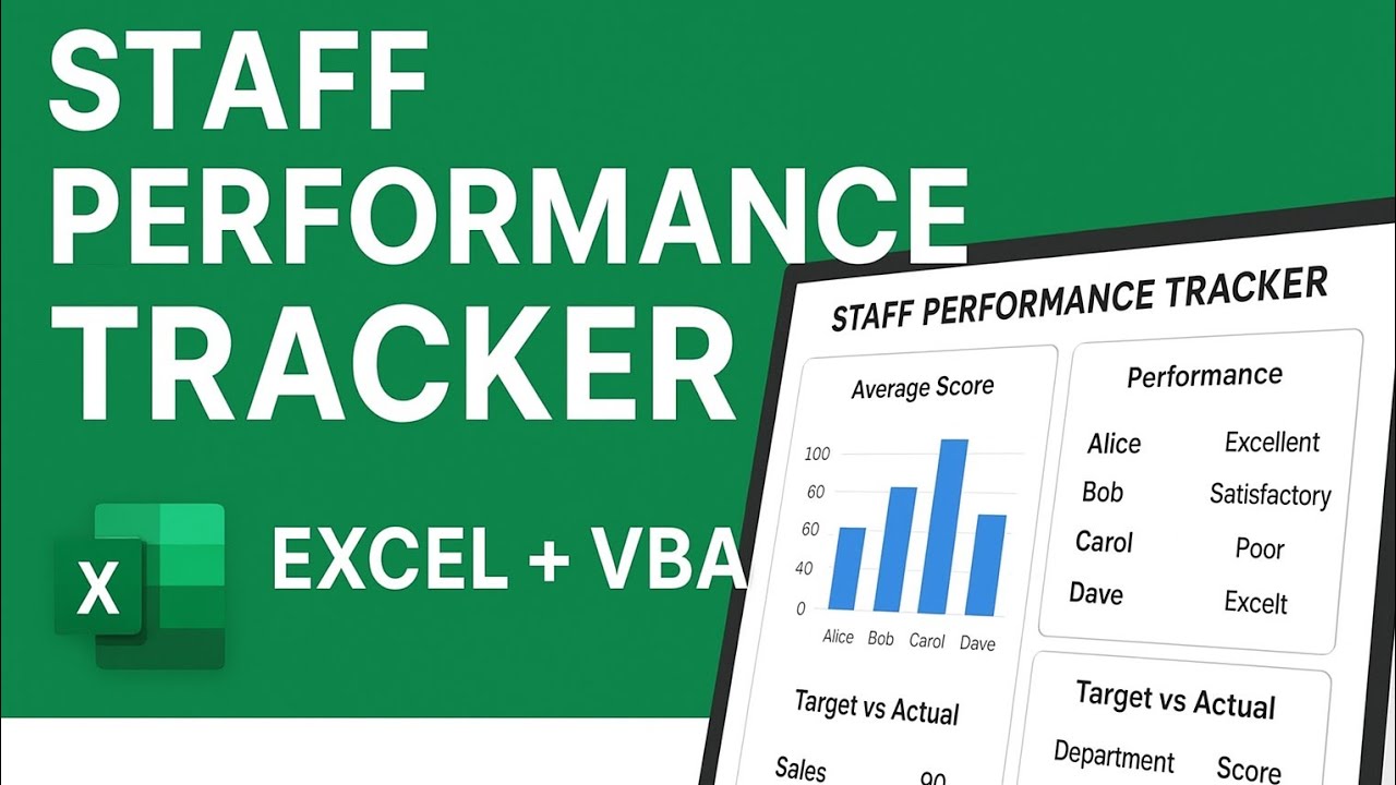 Staff Performance Tracker Template | Automated Excel VBA Software for HR & Management
