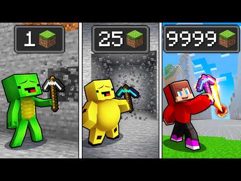 JJ vs Mikey: GYM BLOCK RACE BATTLE in Minecraft!