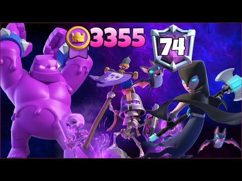 3355🥇with Elixir Golem Deck.!