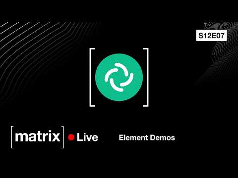 Video Thumbnail: Matrix Live S12E07 – Element Demos!