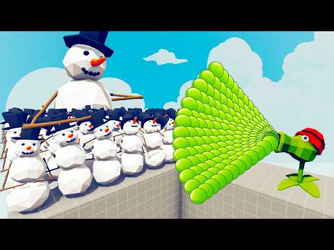 200x SNOWMAN + 1x GIANT vs EVERY GOD - Totally Accurate Battle Simulator TABS