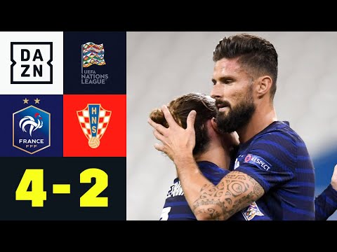 Kroatien unterliegt dem Weltmeister: Frankreich - Kroatien 4:2 | UEFA Nations League | DAZN