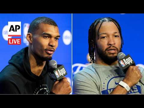 LIVE: Spurs and Knicks hold media day ahead of NBA finals