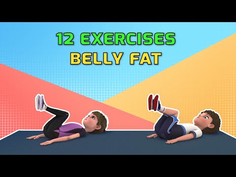 12 SIMPLE EXERCISES TO LOSE BELLY FAT - KIDS WORKOUT