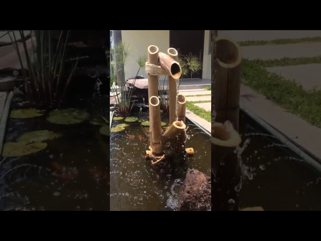 Vídeo relacionado con foci cozi, Fuente de Agua de bambú sin Bomba, Fuente de Agua para Interiores y Exteriores, decoración de jardín Zen para Escritorio, Patio, 12 Pulgadas