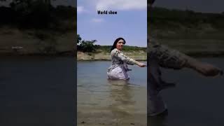 girl bathing in River  world women #viral #viralsh