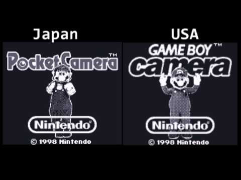 Game Boy Camera Title Screen Comparison USA/Japan
