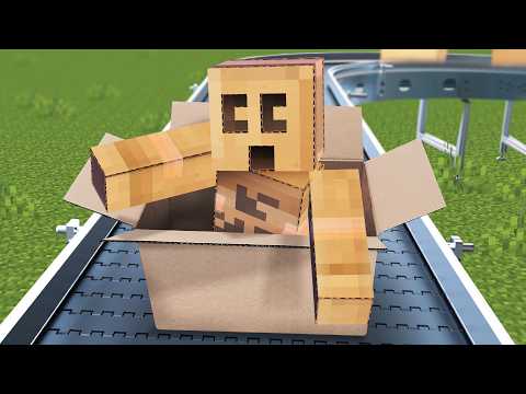 Minecraft but Everything I Touch turns to Cardboard