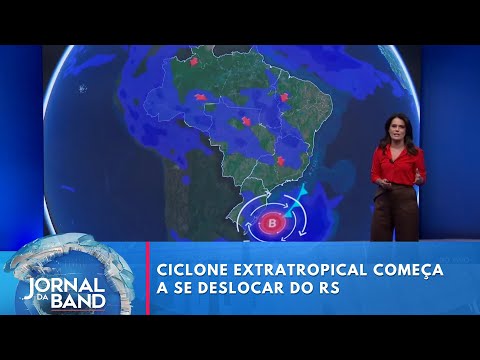 Ciclone extratropical começa a se deslocar do Rio Grande do Sul | Jornal da Band