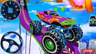 Monster Truck Mega Ramp Challenge 🤯 Extreme Fast Jump 💪 Android Gameplay BossMegaRamp 