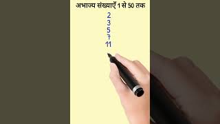 अभाज्य संख्याएँ Prime numbers (1-50)  #shorts  #abhajya_sankhya