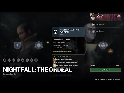 Solo 1080 Master Nightfall Ordeal - Lake of Shadows - Titan 100k Platinum Reward