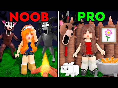 Noob vs. Pro: Basiskampf mit meiner Schwester in 99 Nächten im Wald! (Roblox)
