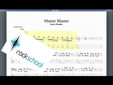 Master Blaster (With Vocals) Rockschool Grade 8 Bass
