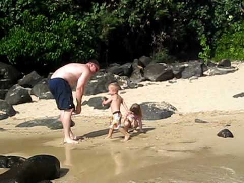 Brooke & Noah slinging mud at Ray