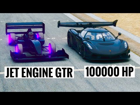 Formula Jet Engine GTR vs100000 HP Koenigsegg Jesko Black Devil at Special Stage Route X