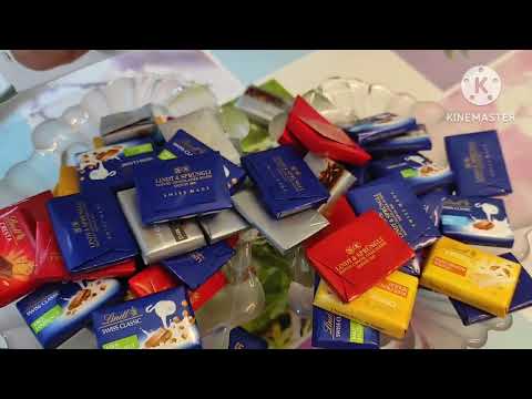 Lindt Swiss Premium Chocolates #asmr #chocolates