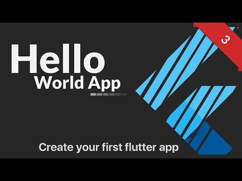 Flutter Tutorial #3 - Hello World App - Create your first flutter app