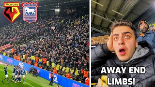 AWAY END CHAOS & 2,000 IPSWICH FANS GO MENTAL! - Watford 1-2 Ipswich