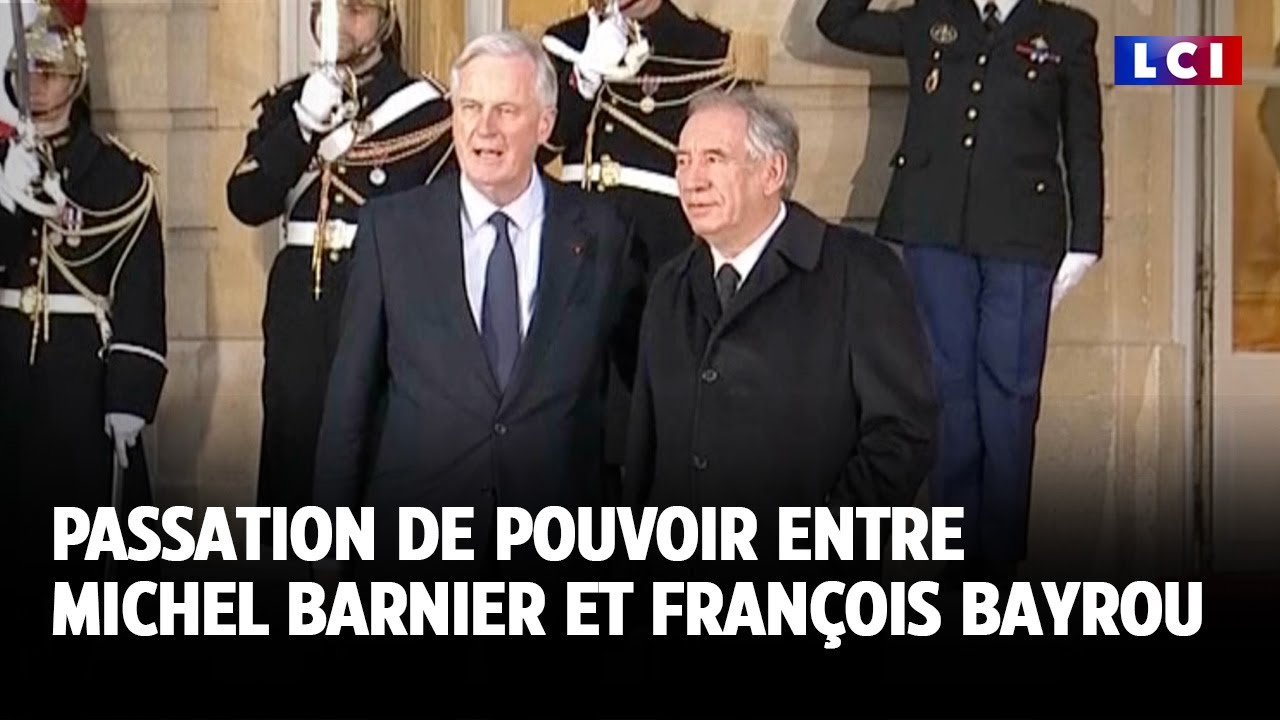 Revivez les discours de Michel Barnier et François Bayrou lors de la passation de pouvoir｜LCI