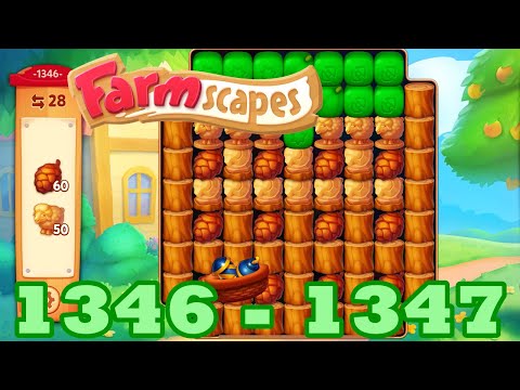 Farmscapes Level 1346 - 1347 HD Gameplay Walkthrough | 3 - match game | android | ios | GameGo Game