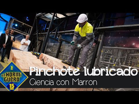 ¿Un "pinchote lubricado"? Marron muestra como partir un gran bloque de mármol - El Hormiguero
