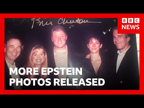 Video | More photos from Jeffrey Epstein estate released by House Democrats | BBC News