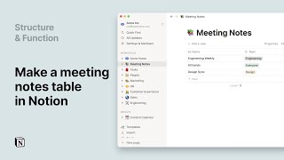 Notion 101: Build a meeting notes database
