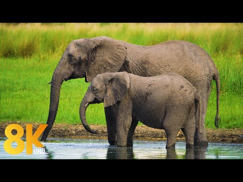 8K Unique Wildlife of Okavango Delta Area, Botswana - 7 Hours of Wild Animals of Africa - Part #2