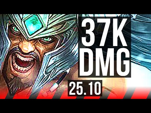 TRYNDAMERE vs TRUNDLE (TOP) | 6 solo kills, 700+ games, Godlike, 37k DMG | NA Master | 25.10