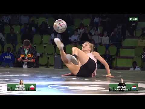 FEMALE FINAL:: Aguska vs Jasmijn - World Freestyle Football Championship 2023 in Nairobi Africa