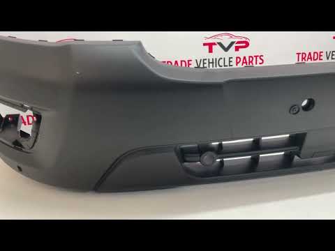 For Ford Transit MK8 2019- Front Bumper With PDC & With Tow Eye Cover Black video
