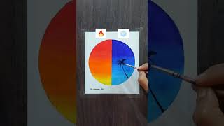 Download lagu Hot🔥 VS Cold❄️ || Scenery painting #creativeart #satisfying mp3