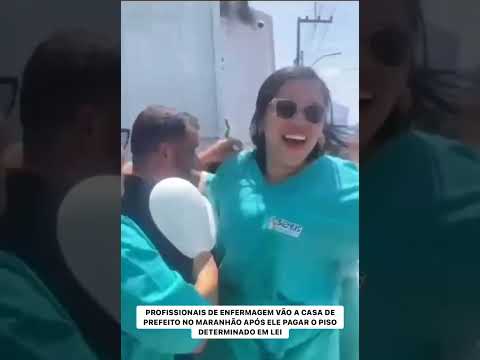 Enfermeiros de Nina Rodrigues no Maranhão, foram a casa do prefeito, após o pagamento do Piso.