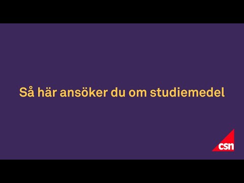 Ansöka om studiemedel för studier i Sverige
