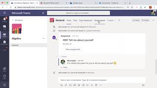 Create an assignment in Microsoft Teams