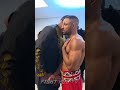 DERECK CHISORA CONGRATULATES KELL BROOK ON STOPPING AMIR KHAN. WHISPERS SWEET NOTHINGS IN HIS EAR