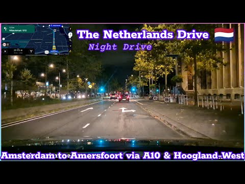 4K Drive: Amsterdam to Amersfoort via A10 & Hoogland - west 