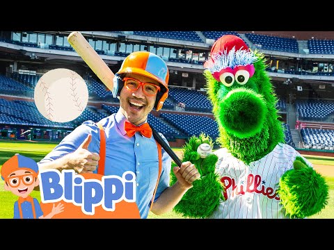 Blippi Visits a Baseball Stadium with the Phillies! Baseball Videos for Kids