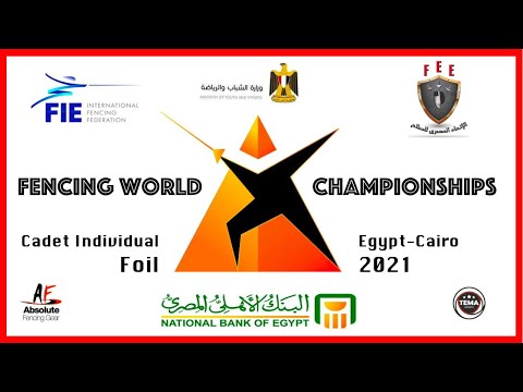 Fencing World Championships Egypt Cairo 2021 - Cadet Individual Foil Piste Red