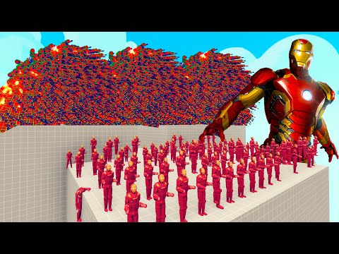 100x IRON MAN + 2x GIANT vs 3x EVERY GOD - Totally Accurate Battle Simulator TABS