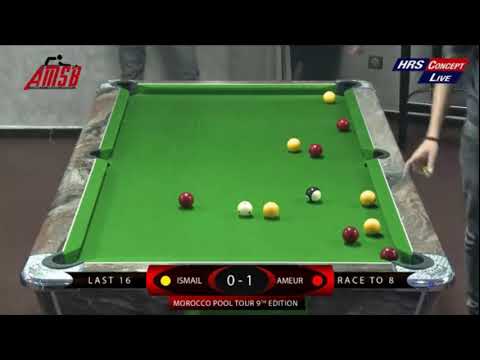 Morocco Pool Tour   LAST 16   AMEUR VS ZEGGOUR Race To 8