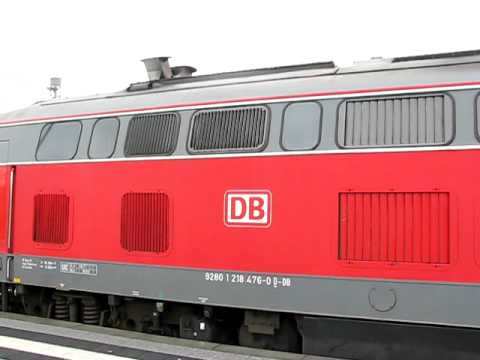 218 476 mit leichten Abfahrtsproblemen in Meckesheim