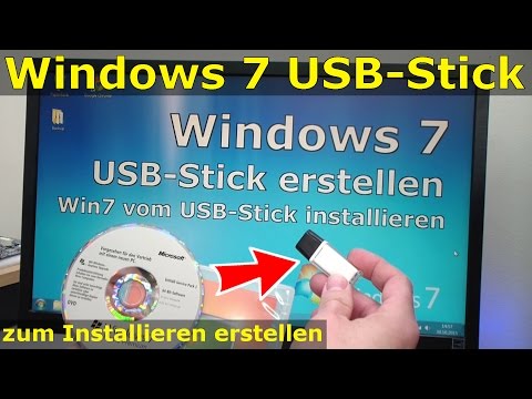 Windows 7 - bootbaren USB-Stick mit Windows 7 DVD oder ISO erstellen und bootfähig machen Video