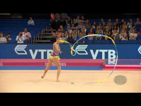 Natalia GAUDIO (BRA) 2015 Rhythmic Worlds Stuttgart - Qualifications Ribbon