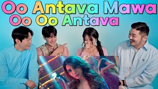 K-drama actors' reaction to sensual Telugu MV🔥Oo Antava Mawa..Oo Oo Antava🇮🇳🇰🇷#LandedinKorea