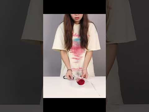 60pcs Red Rose Print Flower Sleeves Bags